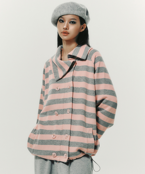 STRIPE воротник куртка PINK