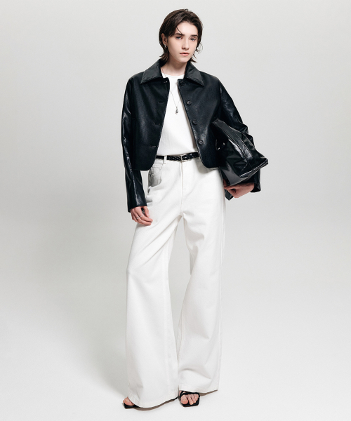 Прямые джинсы LINEA STRAIGHT DENIM PANTS_WHITE