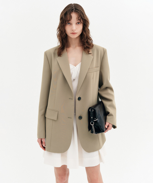 Оверсайз жакет Elise Minimal, Beige