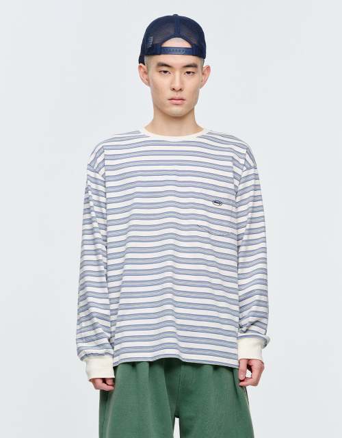 MMLG BRETON STRIPE LSV-T (IVORY)