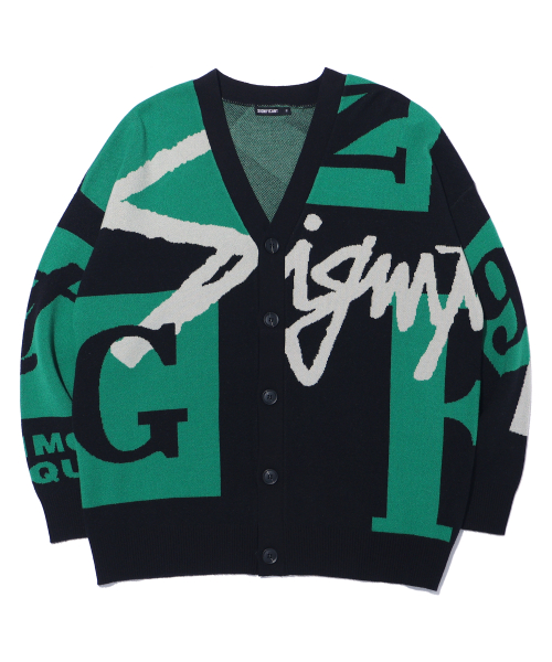 Кардиган Street Lettering Block LQ1SU050_GREEN