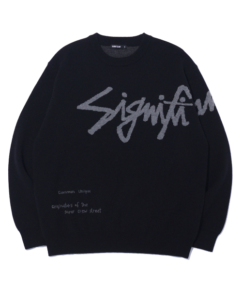 Жаккардовый джемпер Signature Lettering LQ1SU052, Black