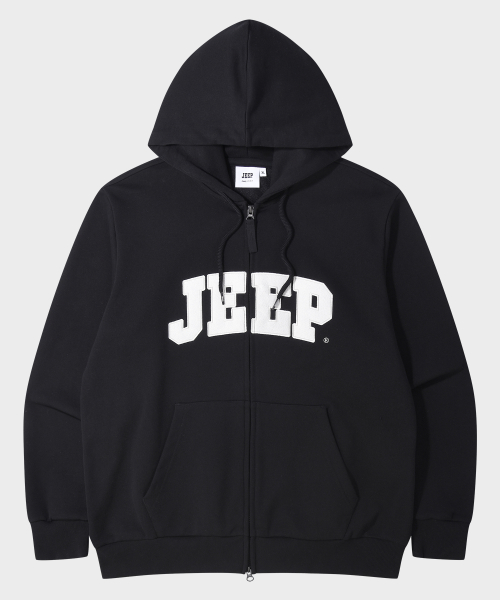 Оверсайз худи-зипка JEEP с большим логотипом (JR5TZU075BK)