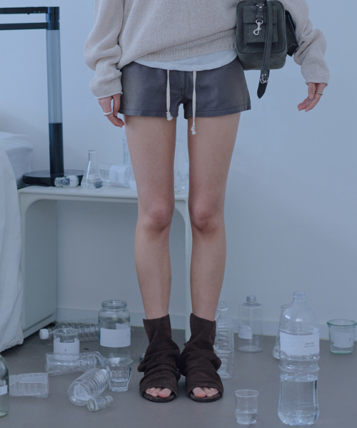 Faded Drawstring Micro Shorts