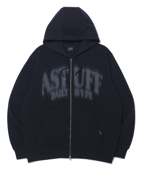 Худи на молнии с надписью ASTUFF LQ6TU146_BLACK