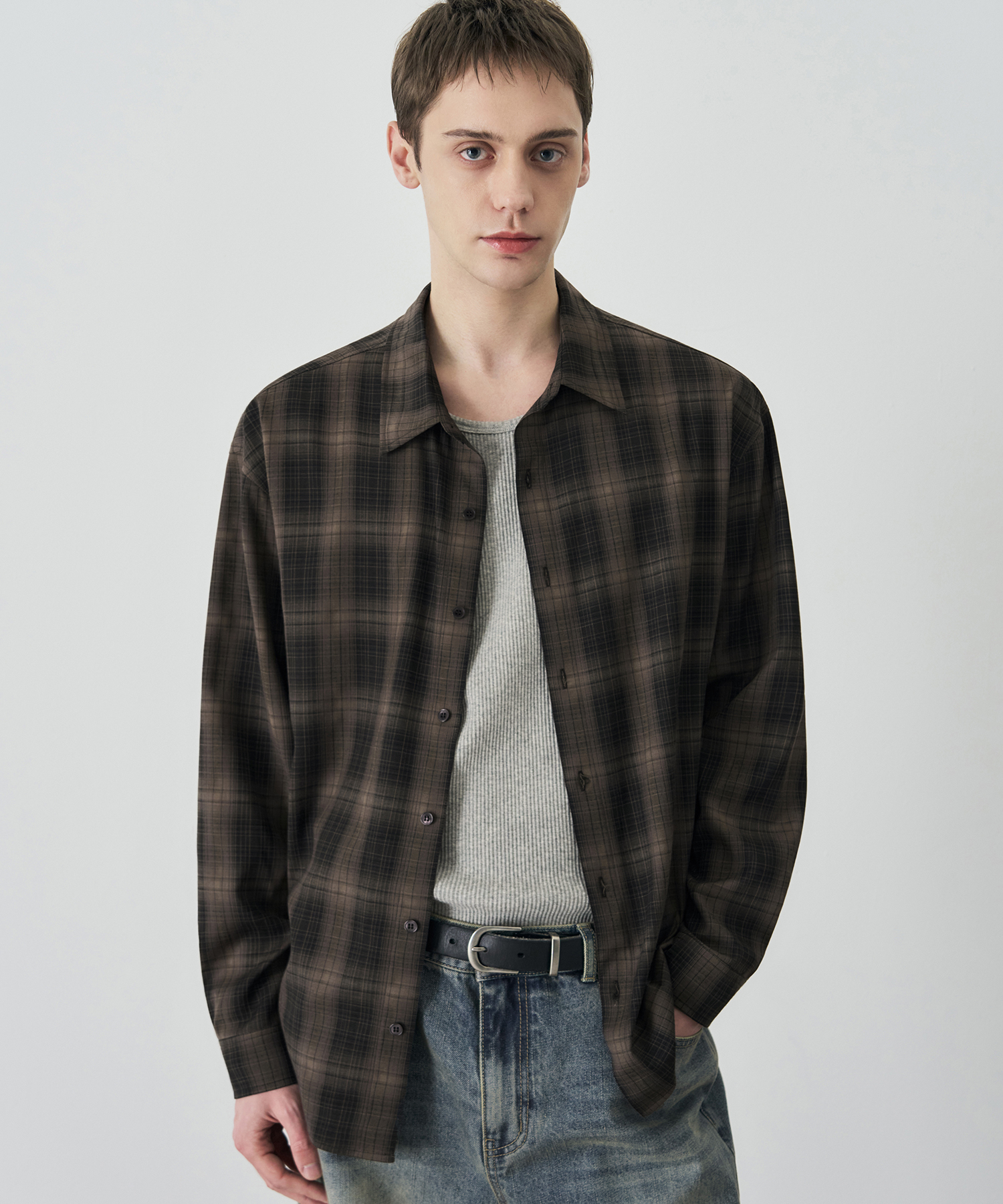 DUSK AMBER CHECK SHIRT [коричневое]
