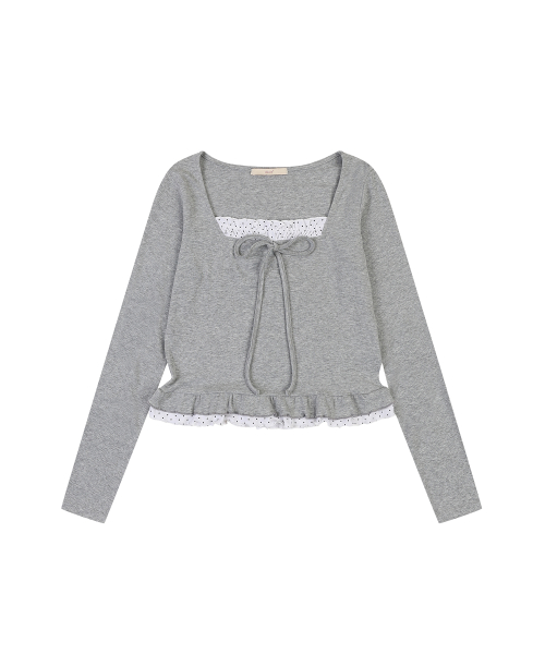 Топ Dot Ribbon (Gray)