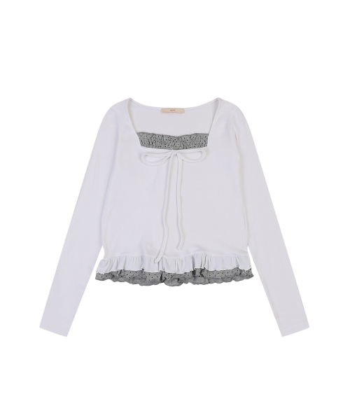 Топ Dot Ribbon (Ivory)