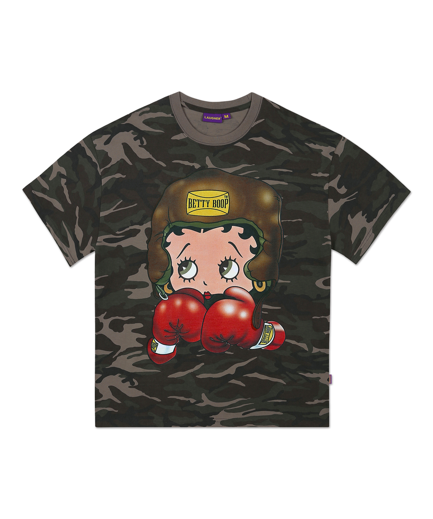 [BETTY BOOP] BOXER T-SHIRT - CAMO