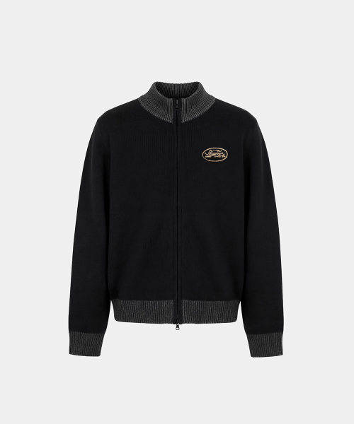 Mystic Full-Zip Knit Track Top - Black