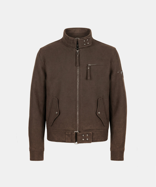 Шерстяная куртка Viper41 с высоким горлом - Brown
