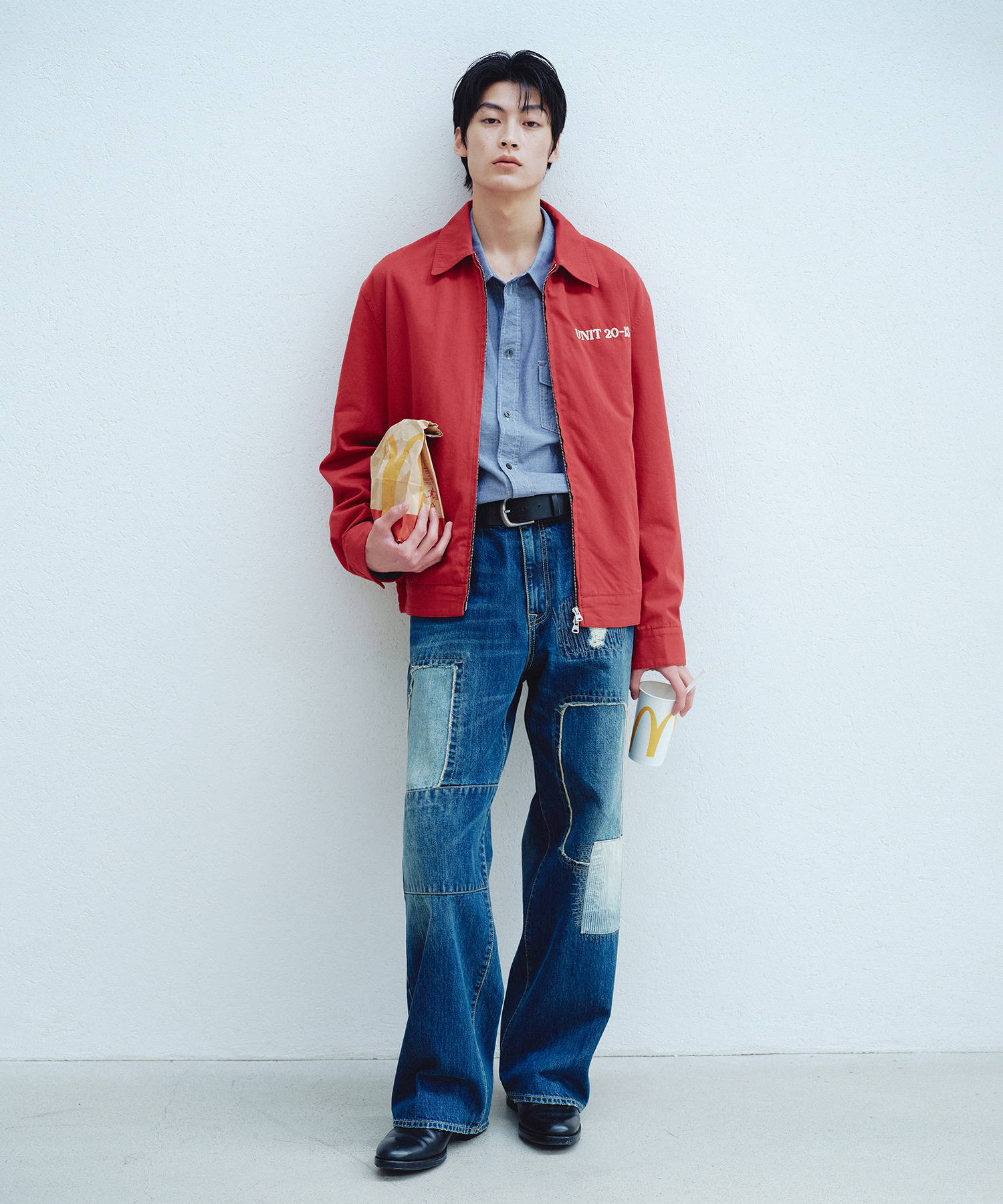 old town work jacket red