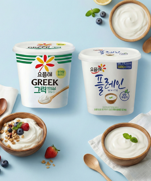 빙그레 요플레 플레인 화이트 900g 2개 + 그릭요거트 마일드 900g 2개
