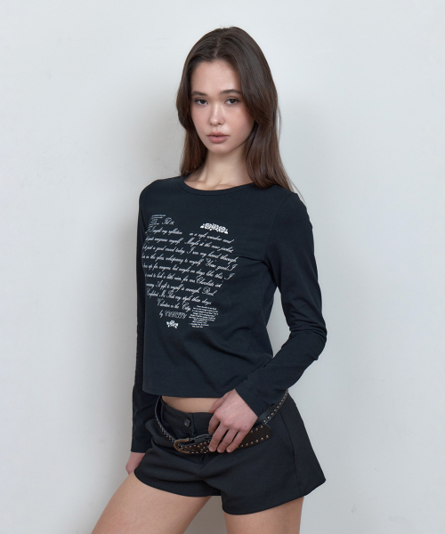 C LOVE LETTER GRAPHIC T-SHIRT_BLACK