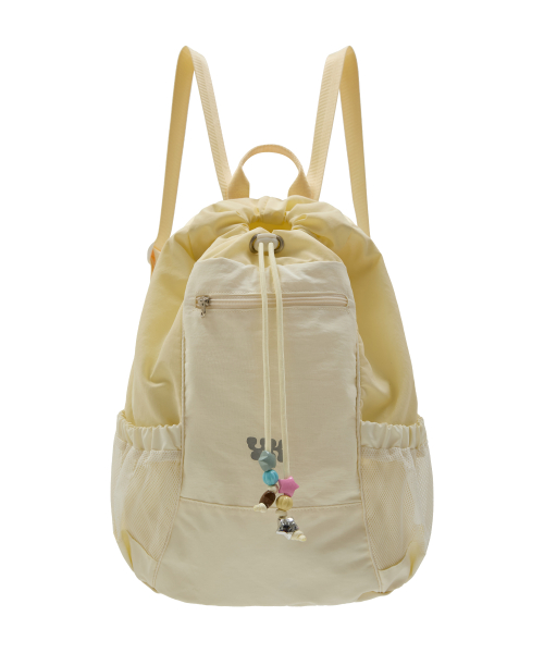 Beads Nylon String Backpack LIGHT YELLOW