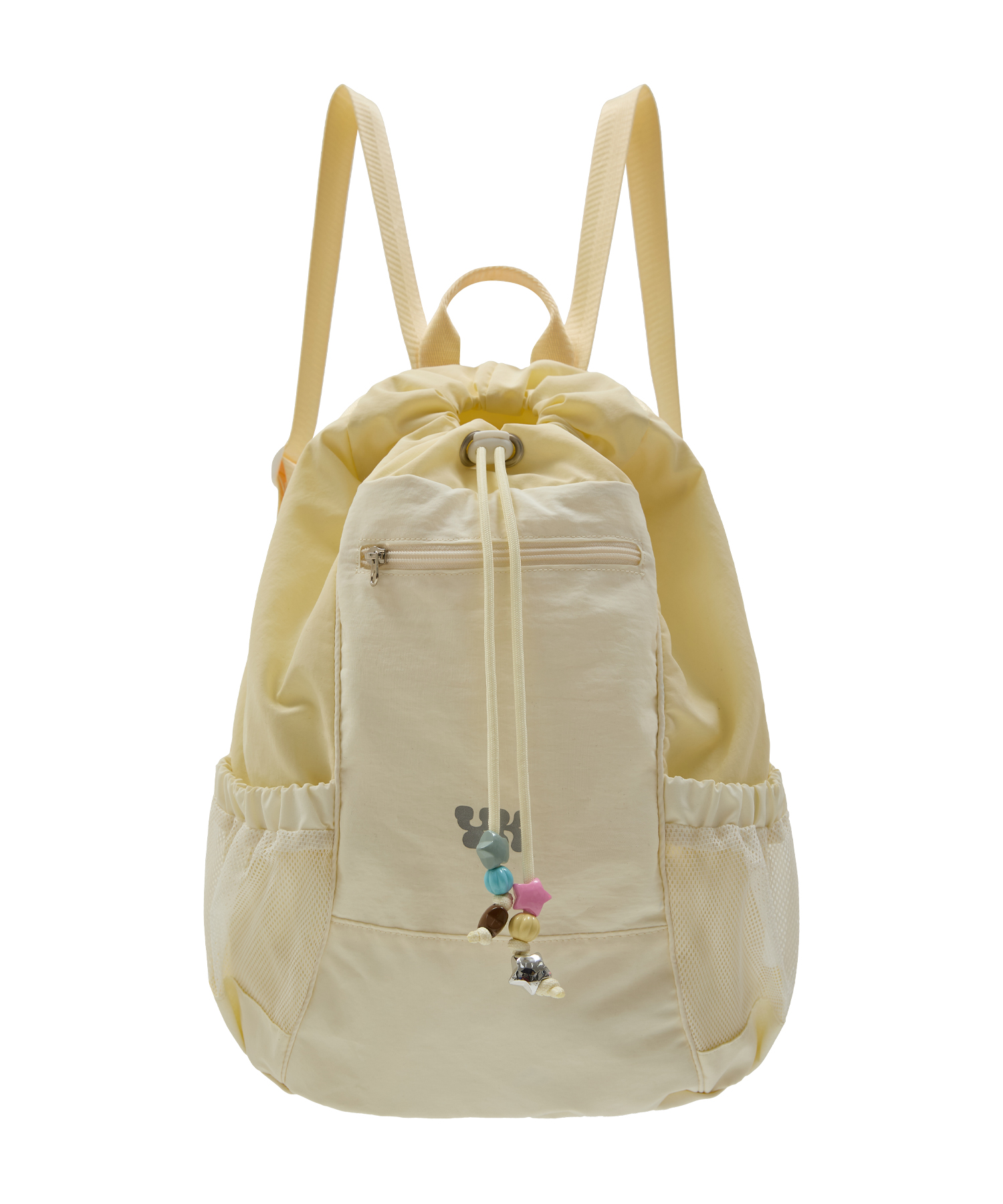 Beads Nylon String Backpack LIGHT YELLOW