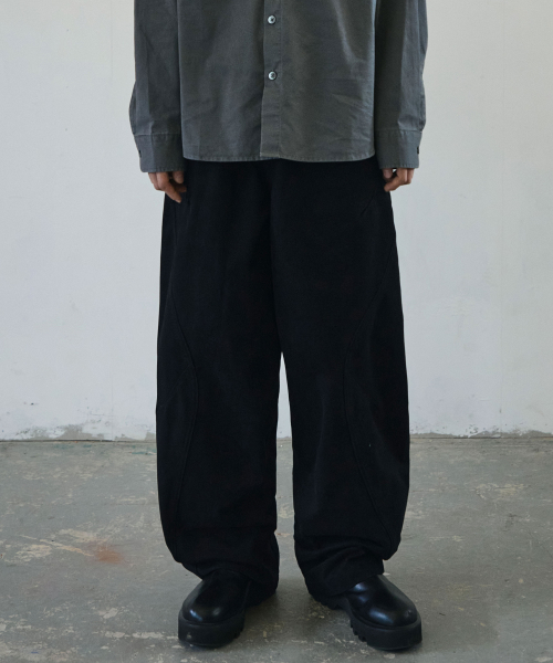 Хлопковые брюки VTG со складками [Black]