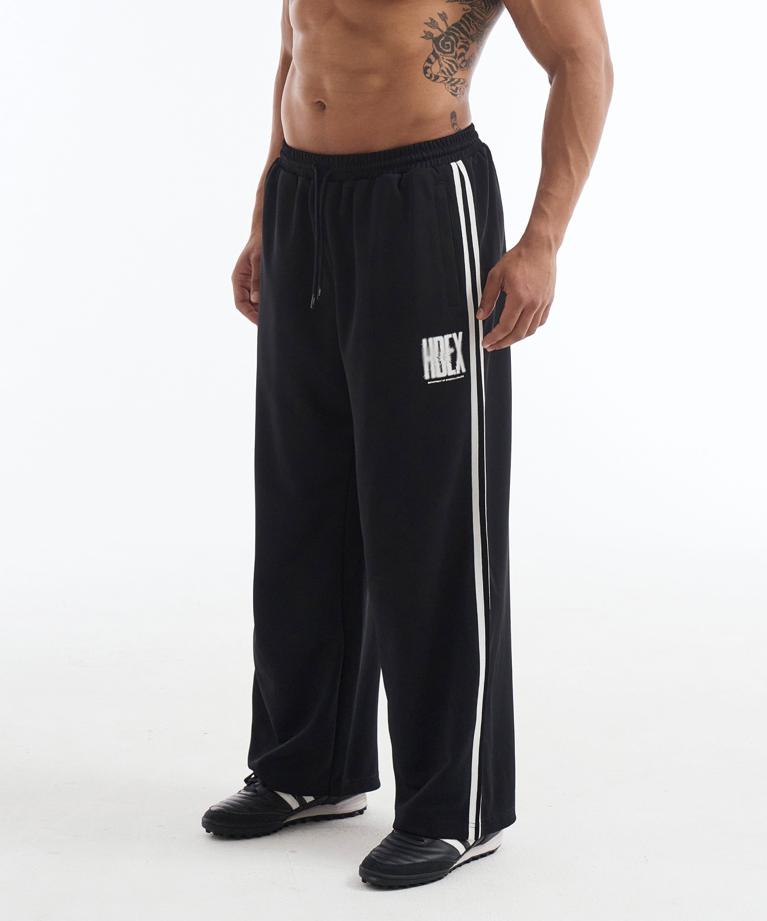 Crack Printed Track Pants Black