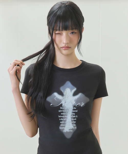 EL CROSS FAIRY GRAPHIC TEE(BLACK)