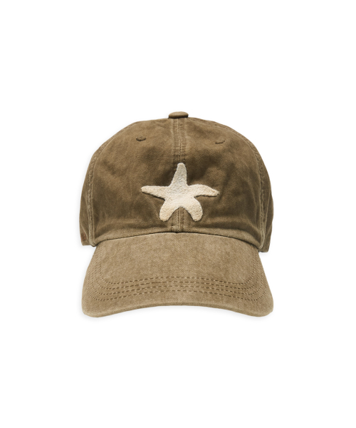 Starfish wrinkled ball cap in caramel