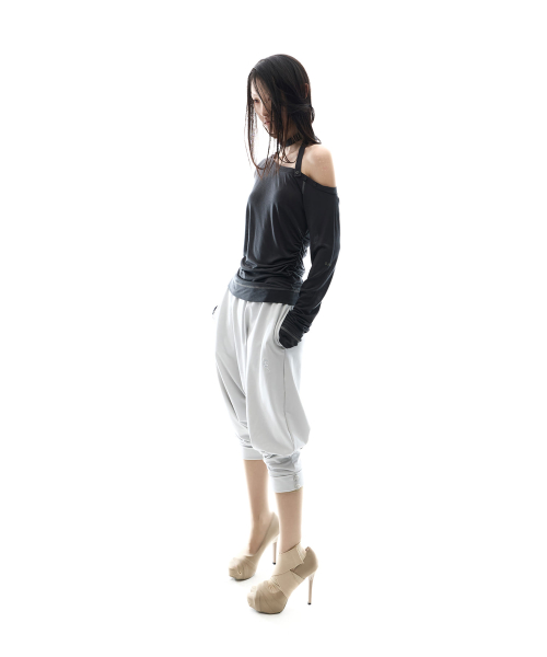 Capri Baggy Pants / Grey