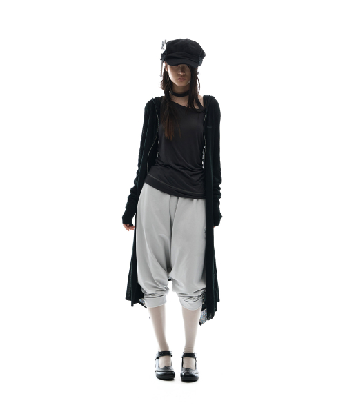 Detach Panel Knit Hoodie / чёрный