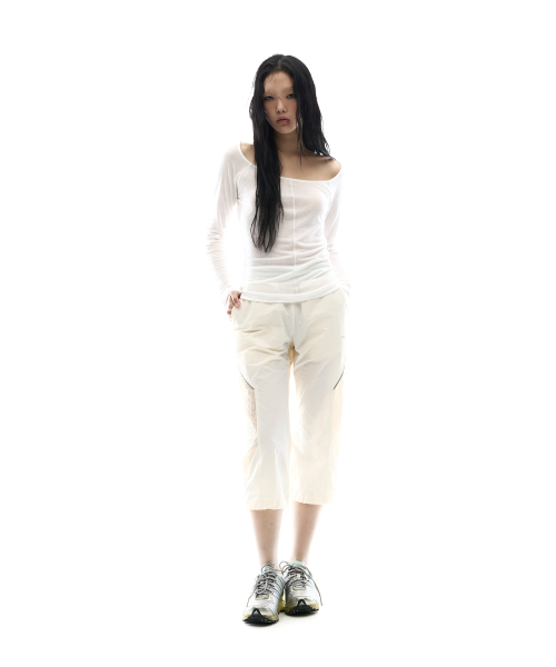 Flatseam длинный рукав Top / Off белый