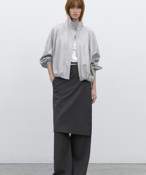PIN STRIPE WRAP SKIRT PANTS (PT-5743)