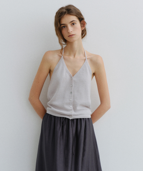 Monet halter neck knit top
