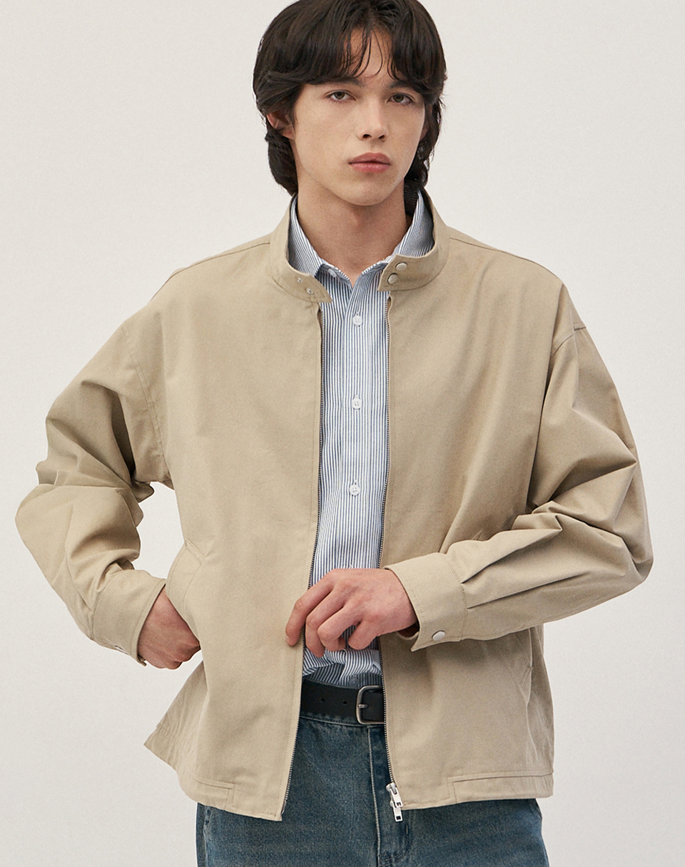 Essential Semi-Overfit Harrington Jacket [бежевый]