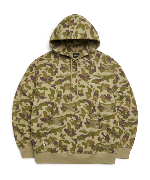 Свитшот-худи с малым боксовым логотипом Camo - Beige