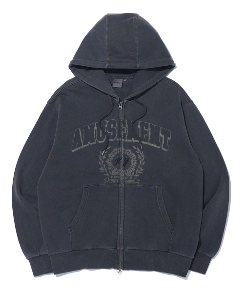 Худи на молнии Amusement Lettering MQ1TU058_CHARCOAL