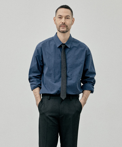 Хлопковая рубашка CODIGALLERY Comfort Navy (Easy Fit)_CDSVA04NSN