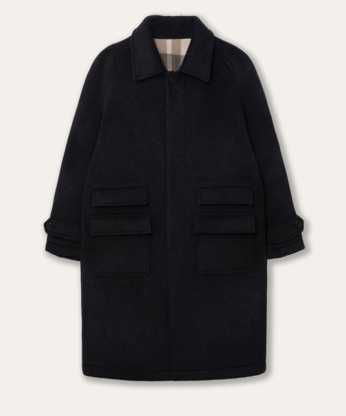 реглан Balmacaan Coat чёрный