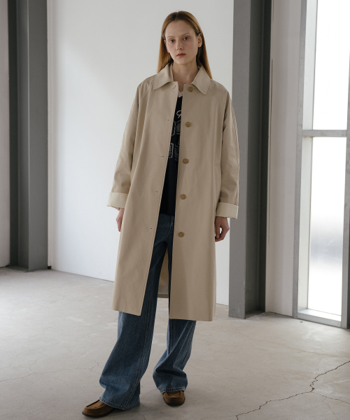 хлопок свободный trench coat [KNSS05CT01]_Beige