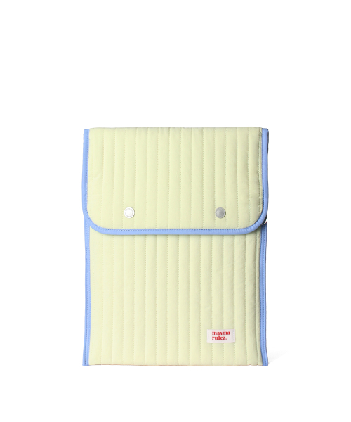 Twin Pocket Shell Tablet Pouch_Cream lemon