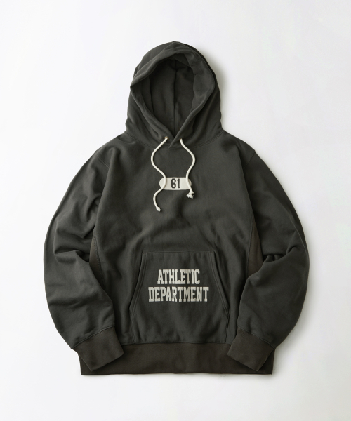 V.S.C SERIES HOOD SWEAT(ATHLETIC DEPARTMENT)_CHARCOAL