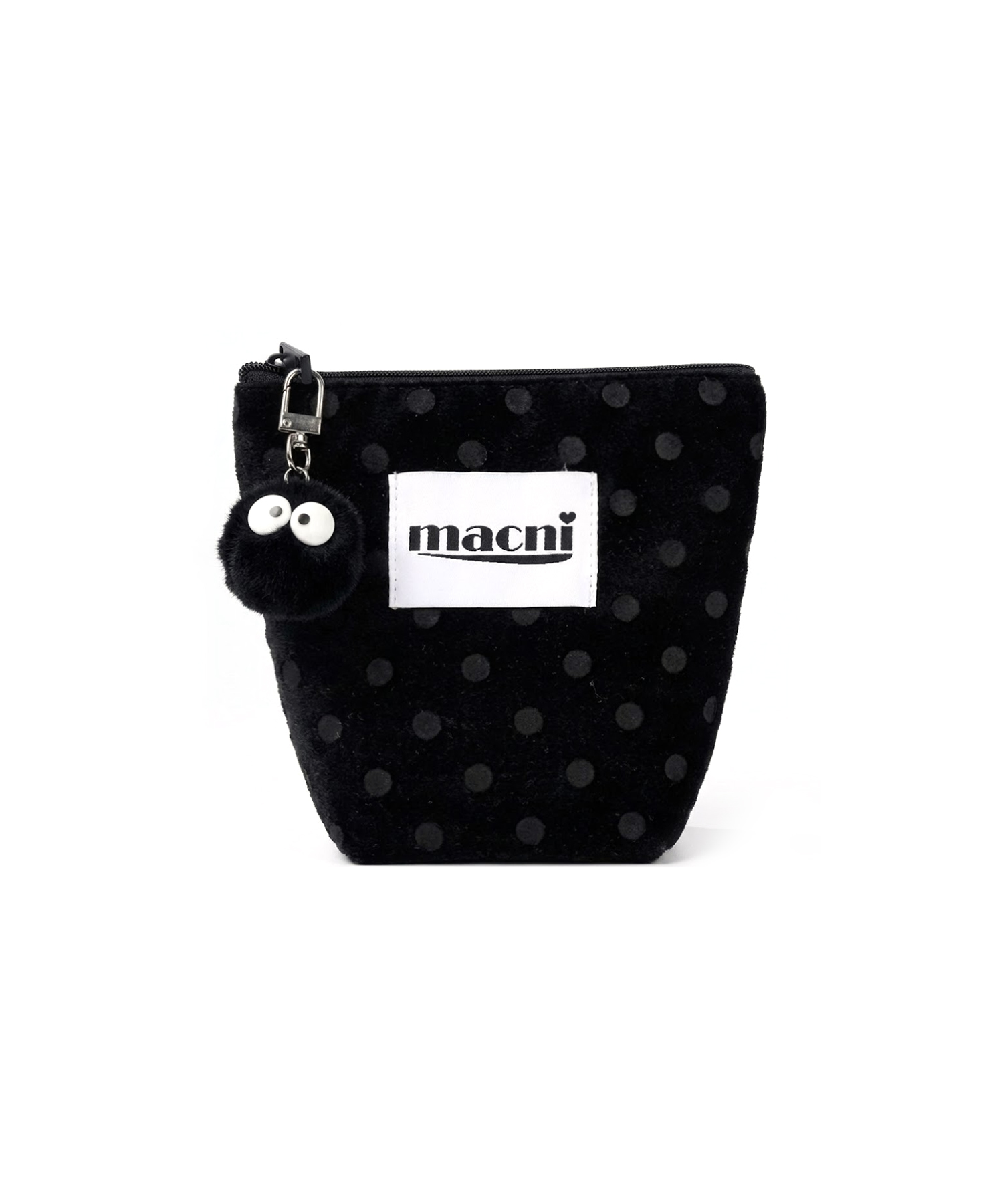 DOT VELVET STANDY POUCH чёрный