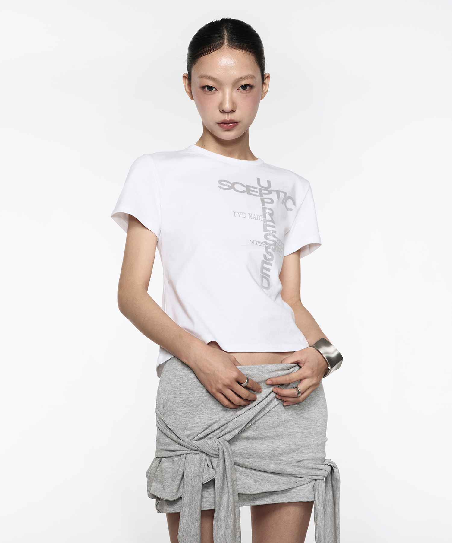 Sceptic Crop Top – белый