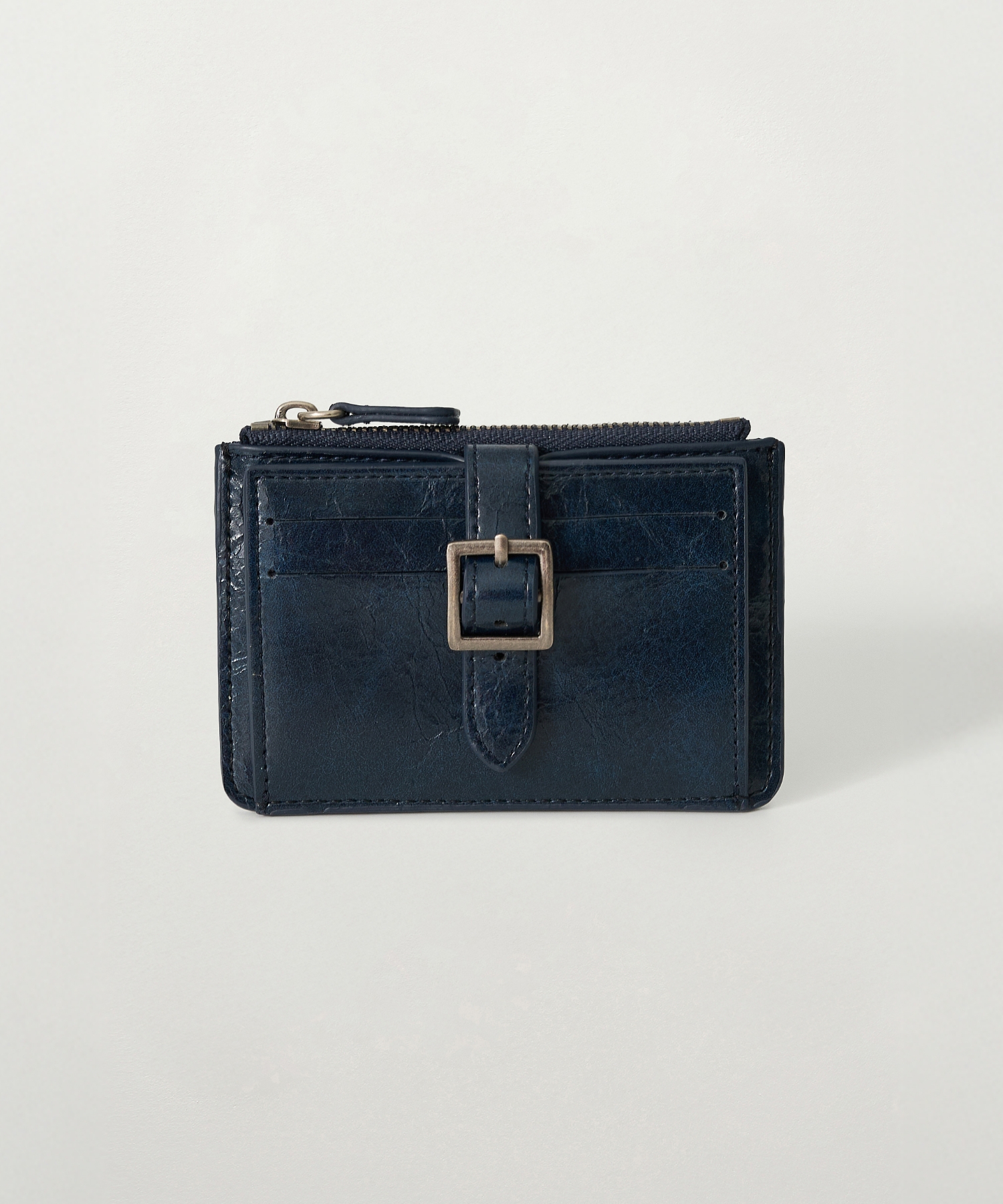 винтаж Buckle Card Wallet т.синий