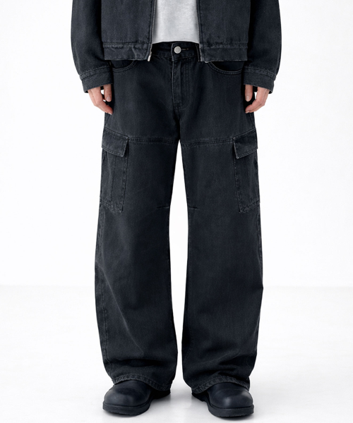 Джинсы карго Stone Denim Black