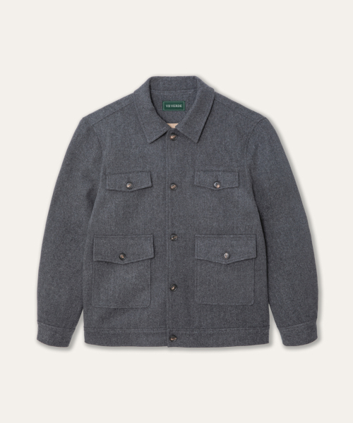 Evening Wool Blouson Grey