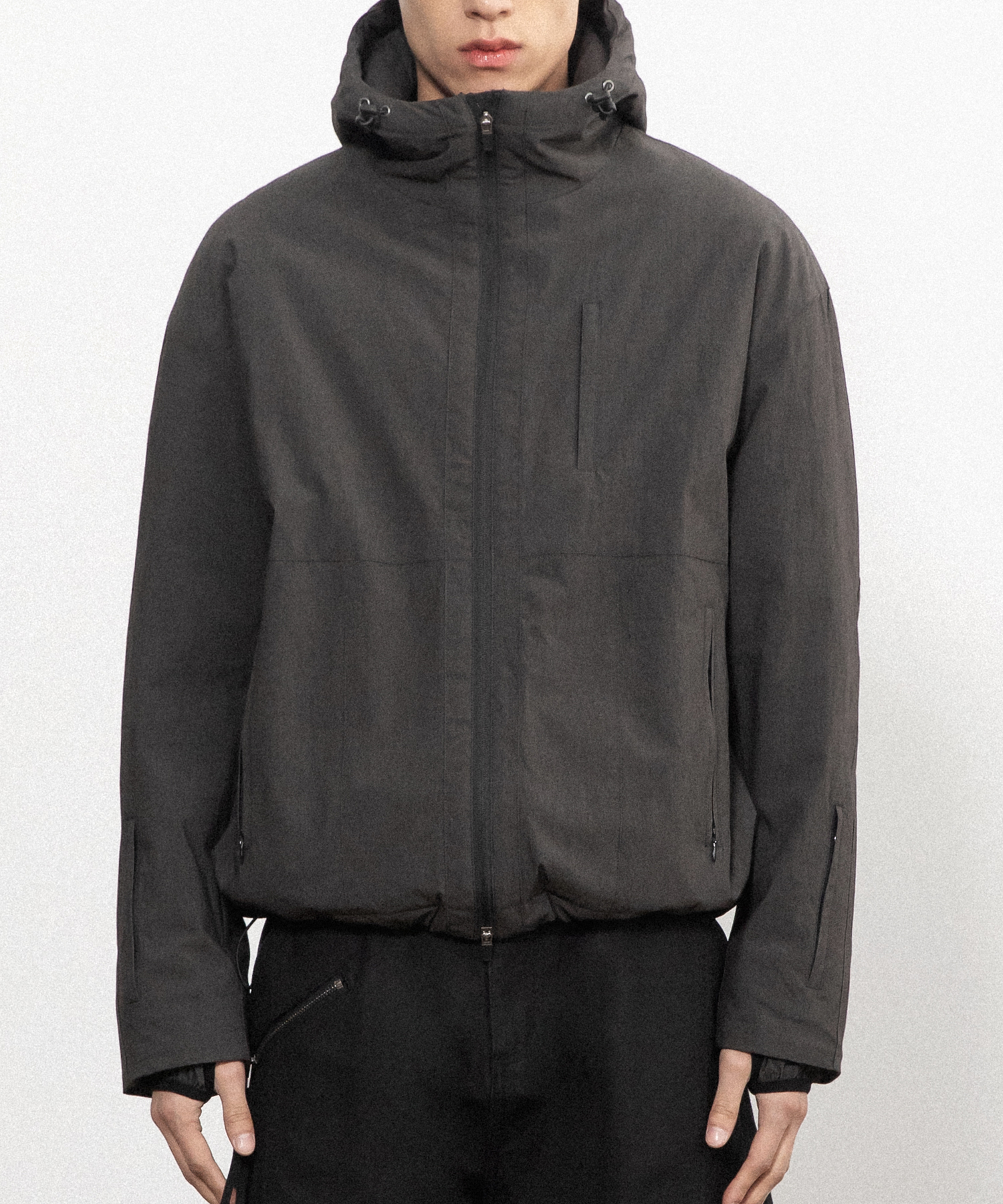 Фактурный худи-бомбер [Vintage Charcoal]