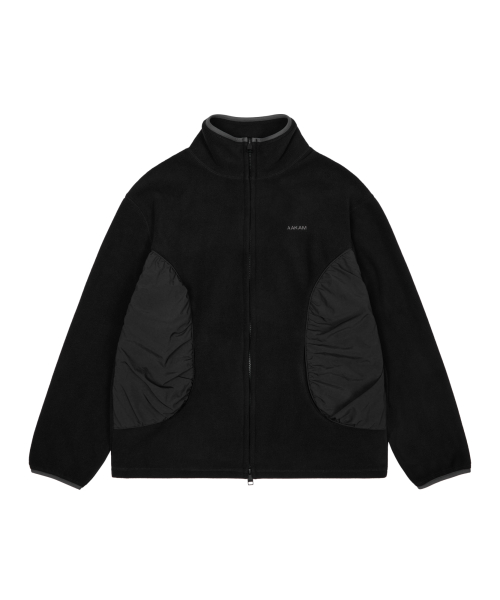 Contrast Fleece Jacket (Black)