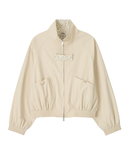 DD floral lining tab jacket (CREAM)