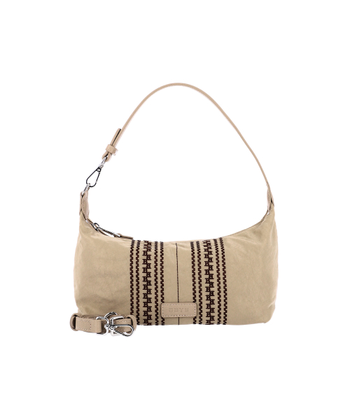 MERIDIEN Nylon Mini Shoulder Bag (Beige)