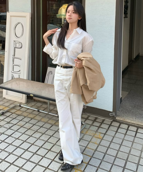 Свободные джинсы клеш White COWPT002WHITE