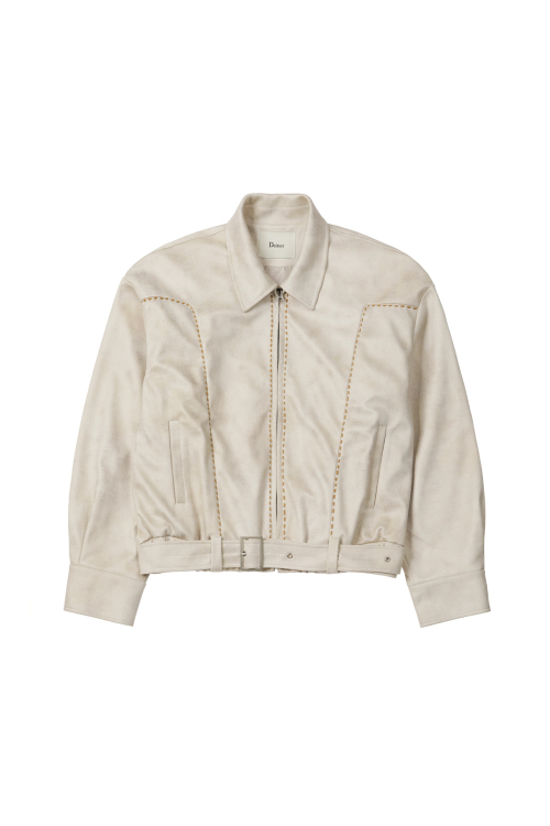 STITCH BOMBER JUMPER IN IVORY