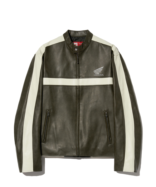 Engineered Leather Motorcycle Jacket Charcoal