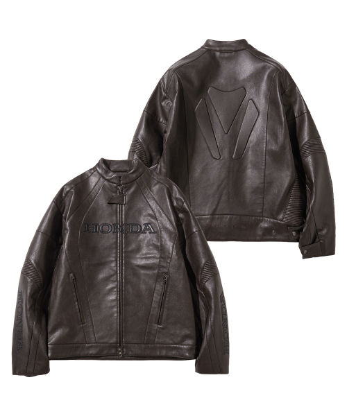 Engineered Leather Original Motorcycle Jacket Brown